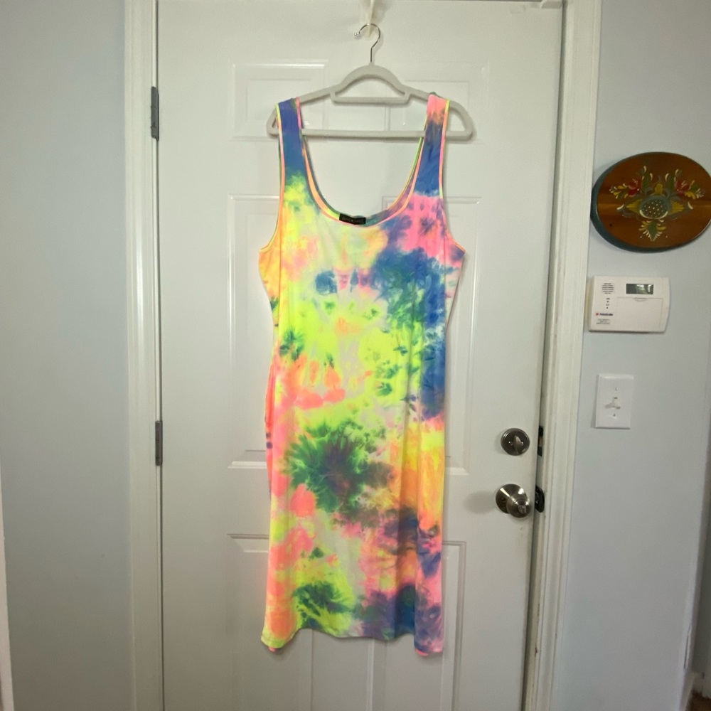 🌈NWT! Rainbow Tie-Dyed Summer Dress from Derek Heart Plus🌈